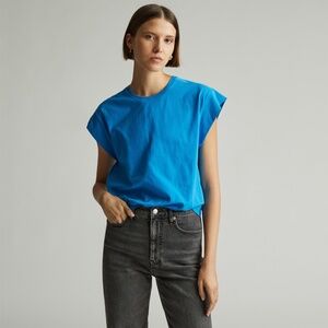 Everlane The Muscle Tee in Essential Cotton Blue Base - Size S